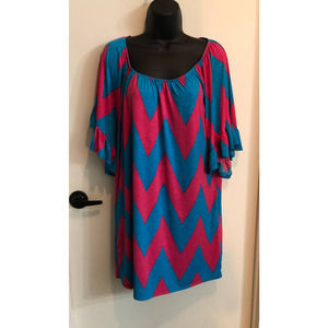 Pink & Blue Dress Size Small